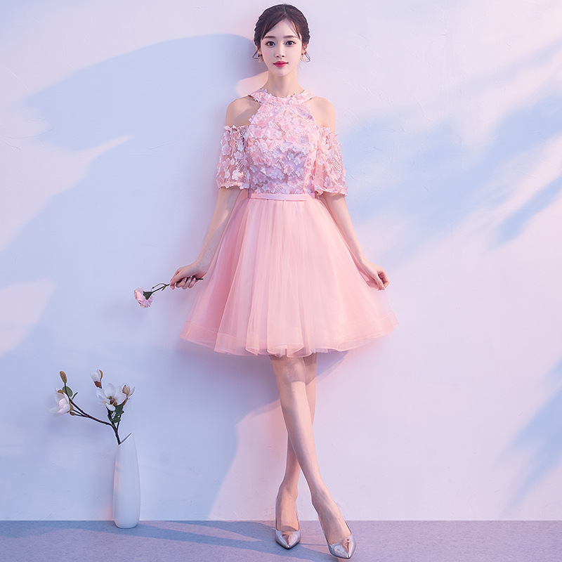 Lace Short Pastel Bridesmaid Dresses Short Peach Bridesmaid Dresses With  Pastel Bouquets