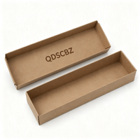 Boîte cadeau télescopique en carton ondulé kraft étanche, étroite et longue, en deux parties, avec fermeture magnétique, pour bijoux