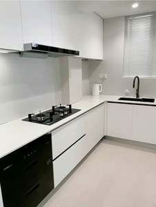 Juego de Muebles de Estilo Madera para Edificios Residenciales, Gabinetes de Cocina Personalizados, Isla de Cocina, Encimera - Product Image 5