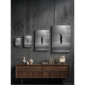 Impression sur métal pour décoration murale, finition verre, « La solitude silencieuse » - Product Image 1