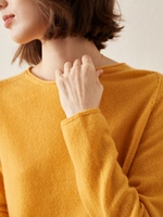 Pull-over en tricot à col rond de couleur unie confortable pour femmes personnalisé pull-over pour dames pull en tricot