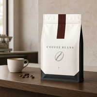 Sachets transparents pour snacks avec logo personnalisé, conformes aux normes alimentaires pour fruits secs, faible MOQ, couleur et taille personnalisables pour grains de café premium