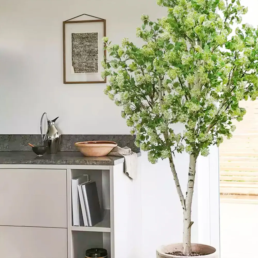 Großhandel Fabrik preis kunden spezifische künstliche Pflanze Faux Hortensie Baum Indoor Green Tree mit exquisiten Design
