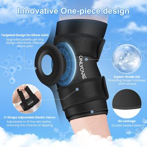 Knee Ice Pack Soothing Knee <b>Compression</b> Sleeve for Injuries Upgraded Gel Cold Wrap Hot & Cold Therapy Reusable for Pain Relief - Product Image 3