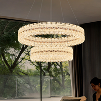 Lustre suspendu LED créatif postmoderne en verre BGST pour chambre, hôtel, villa, hall d'entrée, restaurant, escalier