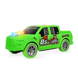 kids battery car toys B/O electric off road truck hobby models with lights and music can fit building blocks