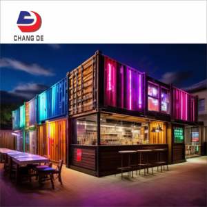 בית משולב מכולות, מצויד במדרגות טרסה, מעוצב במיוחד עבור בתי קפה וקמפינג - Product Image 6