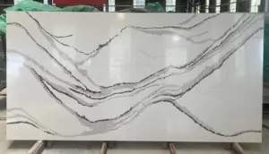 Produsen Allystone Menjual dengan Baik Lempengan Batu Buatan Kuarsa Harga Meja Quartz Calacatta