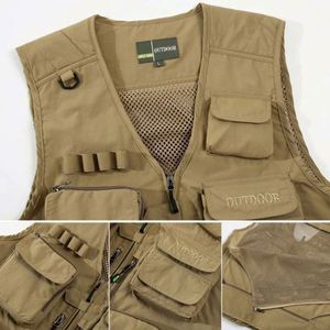 Gilet cargo multi-poches pour homme 2024, gilet de pêche, gilet d'escalade, gilet de randonnée, gilet de photographie, gilet de camping, gilet de bénévole - Product Image 2