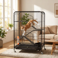 Cage pour chien robuste en treillis métallique soudé, pliable et portable, pour extérieur et intérieur, avec plateau – Vente en gros