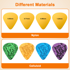 Plectres de <span class=keywords><strong>guitare</strong></span> personnalisés avec impression sur mesure, design personnalisé, en nylon et celluloid, pour scène de performance, 16 plectres, <span class=keywords><strong>4</strong></span> tailles - Product Image 5