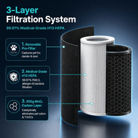 AVICHE Nouveau Meilleur Purificateur d'Air HEPA H13 H14 BLDC pour la Maison avec WIFI Tuya Smart pour Animaux Domestiques, PM2.5, Fumée, Poils de Chat et de Chien, COV, Mites