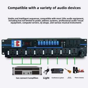 Secuenciador de Energía Profesional de 8 Canales con Interruptor de Aire para Sistema de Sonido de Karaoke - Product Image 5