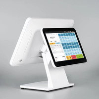 Système de point de vente Android 15,6 pouces + 11,6 pouces Tout-en-un Double écran Machine de point de vente pour restaurant Supermarché