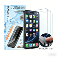 BAYCHILL Protection d'écran en verre trempé de qualité supérieure 9H, sans poussière, pour téléphone portable 17 16 15 14 13 12 11 Ultra-fin 2.5D