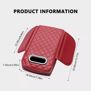 Wholesale Car Armrest <b>Cover</b> PU <b>Leather</b> With Tissue Storage Memory Foam Height Pad Auto Center Protective <b>Cushion</b> Support - Product Image 5