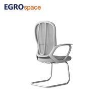 Chaise de bureau EGROspace au design moderne, dossier mi-haut, base traîneau, pour conférence, visiteur, réception et personnel