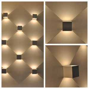 Lampada da Parete LED Moderna 6W con Base in Alluminio Regolabile, Illuminazione Esterna Quadrata <span class=keywords><strong>per</strong></span> Hotel e Giardini - Product Image 2