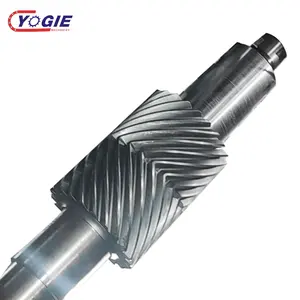Luoyang Yogie personalizado de alta calidad de aleación de acero al carbono de alta resistencia de gran tamaño de doble engranaje helicoidal de conducción eje de engranaje de espiga