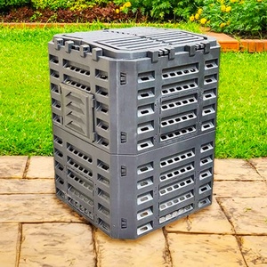 Composteur <span class=keywords><strong>de</strong></span> jardin 340L, multi-prises d'air, double couche, à rotation, pour feuilles, plantes, déchets <span class=keywords><strong>de</strong></span> cuisine, collecte et fertilisation, baril à <span class=keywords><strong>compost</strong></span> - Product Image 1