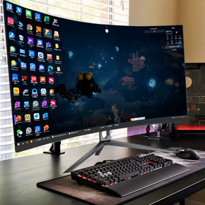 <strong>Monitor</strong> 32 Inch Curved Borderless Professional 4k Gaming <strong>Monitors</strong> PC <strong>Lcd</strong> <strong>Monitors</strong> With VESA - Product Image 2