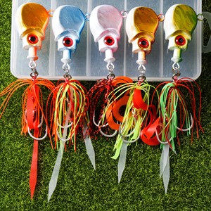 150g gabarit leurre avec crochet en métal tête de plomb madai gabarit jupes leurres curseur vivaneau gabarit lumineux kabura marlin <span class=keywords><strong>inchiku</strong></span> - Product Image 6