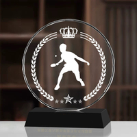 Nouveau MVP Sports trophée personnalisé médailles cristal basket-ball Football Golf balle joueur gravé votre Design Awards pour Club