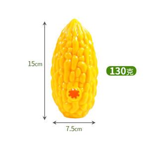 Evcil hayvanlar için acı kavun interaktif köpek oyuncaklar sebze köpekler gıcırtılı TPR acı kabak çiğneme diş çıkartma oyuncakları - Product Image 4