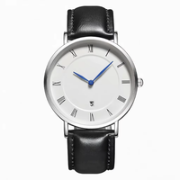 Montres de luxe pour hommes en cuir à quartz, personnalisées, vente en gros d'usine, épaisseur du boîtier 9 mm – Offre spéciale