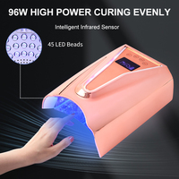 Professionnel Rechargeable 96W Pro Cure UV LED Lampe À Ongles Sans Fil Salon Manucure Gel Sèche pour Soleil UV Vernis À Ongles