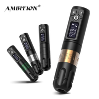 Tham Vọng Soldier Professional Hiển Thị Kỹ Thuật Số Điện Tattoo Gun Không Dây Rotary Tattoo Pen Máy Cho Nghệ Sĩ Xăm