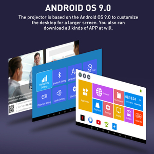 Pour projecteur DLP Mini BT WiFi Android 9.0 Batterie 4000mAh 4K Miracast <span class=keywords><strong>Airplay</strong></span> Projecteur vidéo intelligent mobile 200 Lumens <span class=keywords><strong>2</strong></span> - Product Image 4