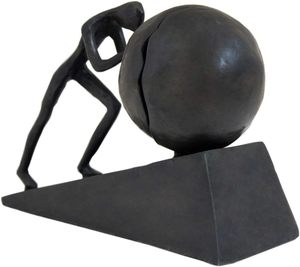 รูปปั้นเหล็กทรงกลมชายรูปปั้น <span class=keywords><strong>sisyphus</strong></span> รูปปั้นนักกีฬาศิลปะรูปแกะสลักรูปปั้นตกแต่งสำนักงานบ้านจีน (B2แข็งแกร่ง) - Product Image 3