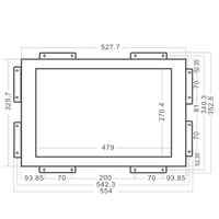En gros 4:3 Écran carré 19 pouces moniteur d'affichage à cristaux liquides d'écran tactile de cadre ouvert pour POS Kiosque