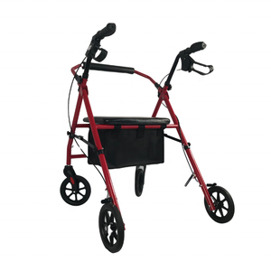LANSING MEDICAL Compact Foldable 4-Wheel Aluminium Alloy Rollator <strong>Walker</strong> <strong>Seat</strong> for Seniors Mobility Aids CE Certified <strong>Roller</strong> - Product Image 1