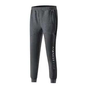 Herren Jogger-Sweatpants Fleece Training gestrickte Jogger-Sweatpants mit Reißverschluss-Taschen Fitnessstudio Laufhosen