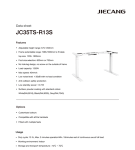 JIECANG Telaio per Scrivania Regolabile in Acciaio di Alta Qualità 1250N Sistema Scrivania in Piedi per Ufficio - Product Image 5