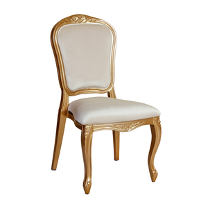 <b>Stackable</b> Luxury Modern Metal Restaurant Furniture Wedding <b>Dining</b> <b>Chair</b> with Soft Upholstery for Events - Product Image 2