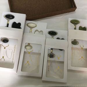 Groothandel Gezichts Jade Roller en Guasha Set, Huidverzorging, Groen, Wit, Zwart - Product Image 3