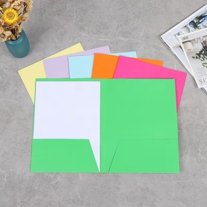 Tùy chỉnh A4 thư kích thước 2 Pocket kraft giấy danh mục đầu tư tập tin thư mục PP chất liệu với logo cho các trường học nộp hồ sơ Trường hợp/Túi/hộp/chủ - Product Image 2