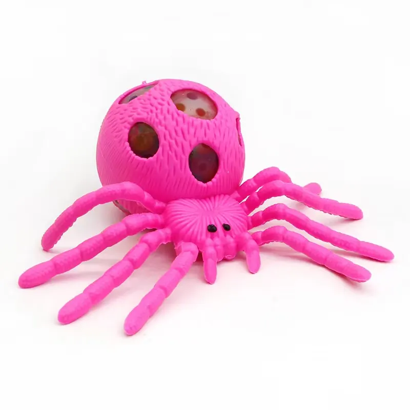 Diseño personalizado lindo animales de dibujos animados apretar alivio del estrés Fidget cuentas de agua Bola de uva juguete apretar araña