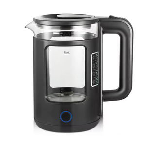 High Quality Healthy Material 360 Cordless Thermostatic Glass Body Electric Kettle With Blue Ring Light Bpa Free Interior - Product Image 1