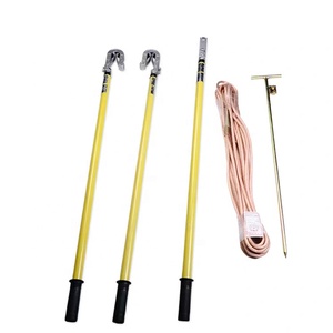 Sécurité électrique <span class=keywords><strong>Fil</strong></span> De Terre Pince avec Tige de Mise À La Terre Haute Tension portatif de mise à la terre Haute Tension Portatif tige de terre ensemble - Product Image 1