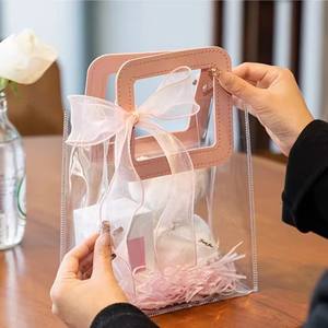 Bolsas de regalo de boda transparentes Bolsa de mano transparente Bolsa de cosméticos con ramos de flores para dormitorio Cocina Comida Viaje - Product Image 1