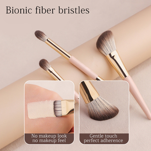 Juego de brochas de maquillaje multifuncionales plegables de doble cabezal, brocha para base, brocha para sombra de nariz, brocha para delineador de ojos, juego completo con estuche de transporte. - Product Image 2