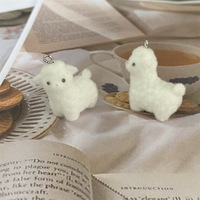 Pendentif Animal Mignon en Peluche Floquée Moutonnette DIY Adorable et Amusant pour Boucles d'Oreilles, Colliers, Porte-clés et Breloques