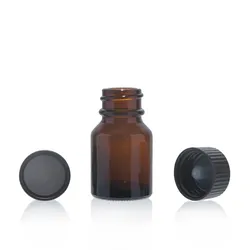 Flacon d'huile essentielle en verre ambré de 10 ml avec bouchon à vis noir, protection UV, pour l'aromathérapie, le stockage et l'emballage de liquides <span class=keywords><strong>parfum</strong></span>és - Product Image 5