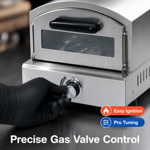 Horno de Pizza Comercial de Gas LPG para Mostrador, Horno de Pizza de Acero Inoxidable para Pizzería, Cafetería, Restaurante, Bar de Snacks, Cocina - Product Image 5