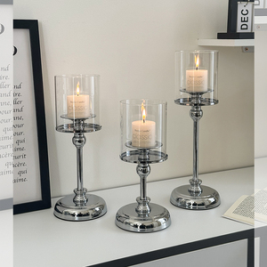 Z49 Luxury Romantic Wedding Party <strong>Table</strong> Decorations Metal Glass Candle Holders Lanterns Jars for Home <strong>Dining</strong> Candlelight Dinner - Product Image 2