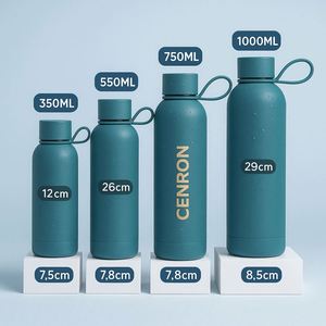 Botella de Agua de Acero Inoxidable con Aislamiento al Vacío, Ecológica, a Prueba de Fugas, con Tapa de Bambú y Asa, 500 ml, para la Escuela y Actividades al Aire Libre - Product Image 3